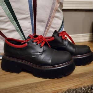 MARCO MOREO Black and red platform shoes